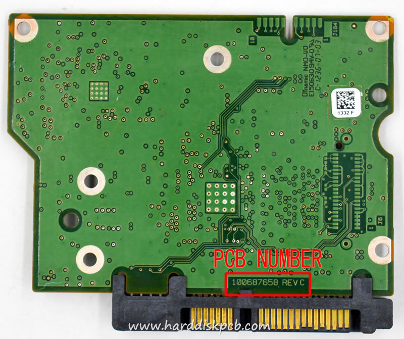 PCB 100687658, Seagate ST3000DM001, 1CH166-306, 1332 H (image for) PCB 100687658, Seagate ST3000DM001, 1CH166-306, 1332 H
